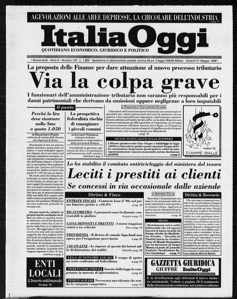 Italia oggi : quotidiano di economia finanza e politica